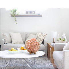 Crystal wrought iron ball salt lamp