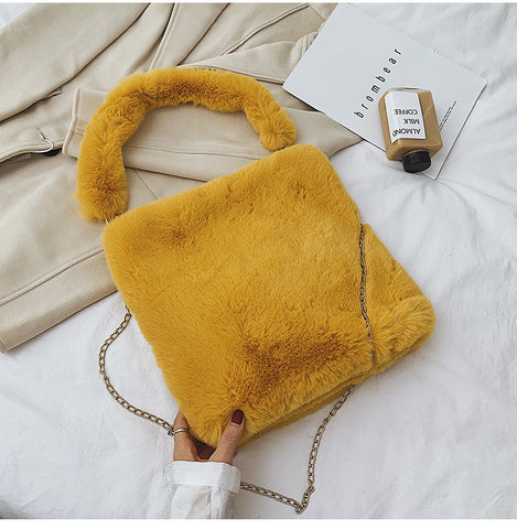 Plush women bag handbag - Fashionner