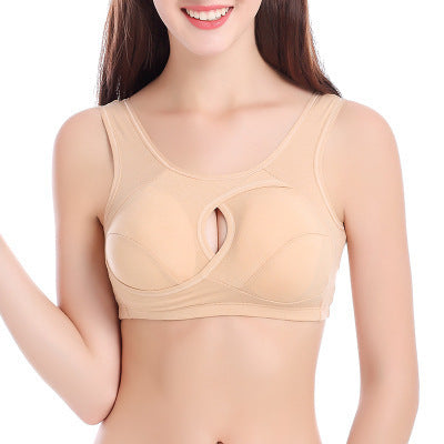 Soutien-gorge Grande Taille pour Femmes, Coton Anti-Choc, Haut de Nuit, Sans Boucles, Lingerie Sans Armature avec Coussinets Amovibles