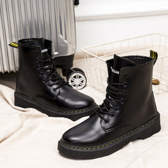 Fashion Casual Women's Shoes Student Comfortable Platform High-top PU Women's Dr Martens Boots - Fashionner