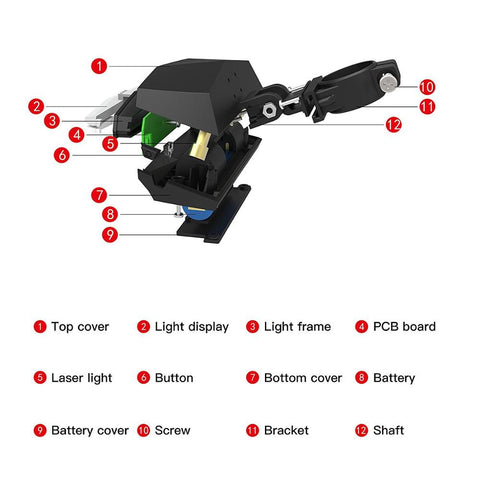 Smart LED Wireless Tail Light - Fashionner