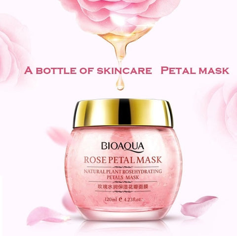 Masque de nuit soin pour la peau aux pétales de rose