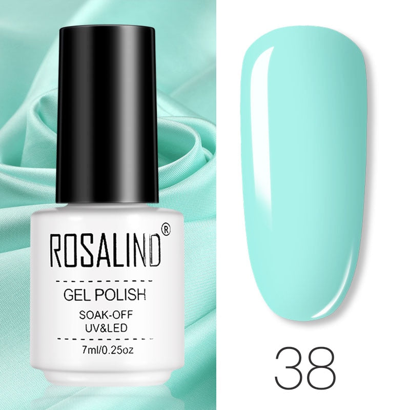 ROSALIND Gel Polish Set Manicure for Nails Semi Permanent Vernis top coat UV LED Gel Varnish Soak Off Nail Art Gel Nail Polish - Fashionner