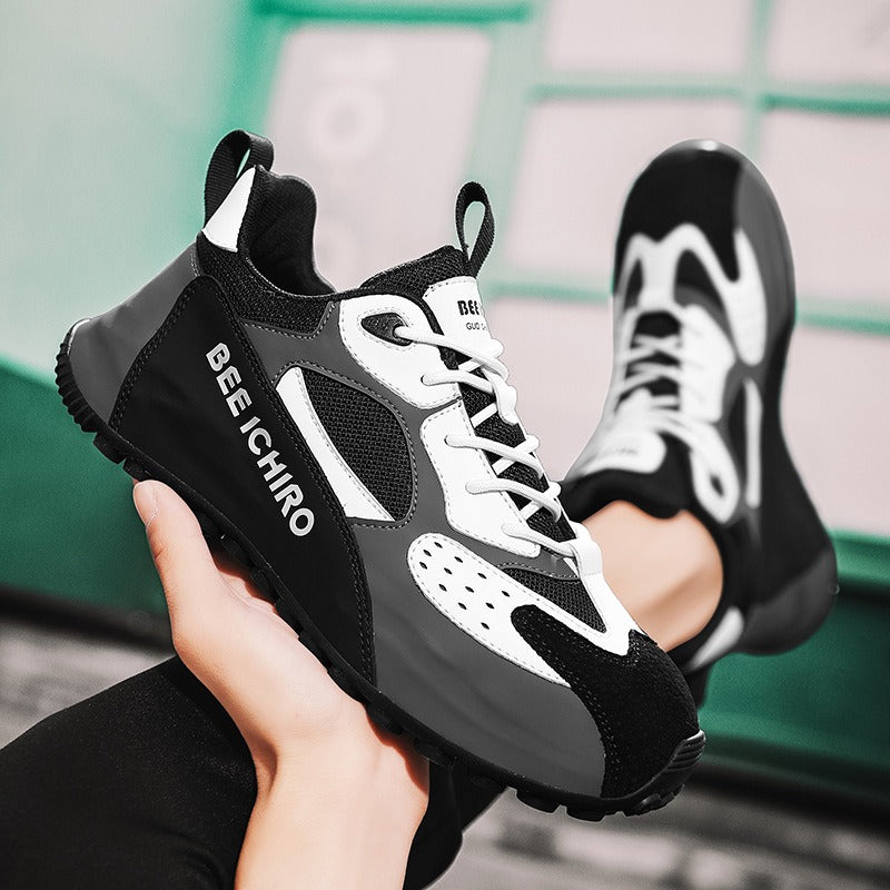 Men's Shoes Colorful Package Bottom Shoes Comfortable Leather Inside High Casual Sports Trend - Fashionner