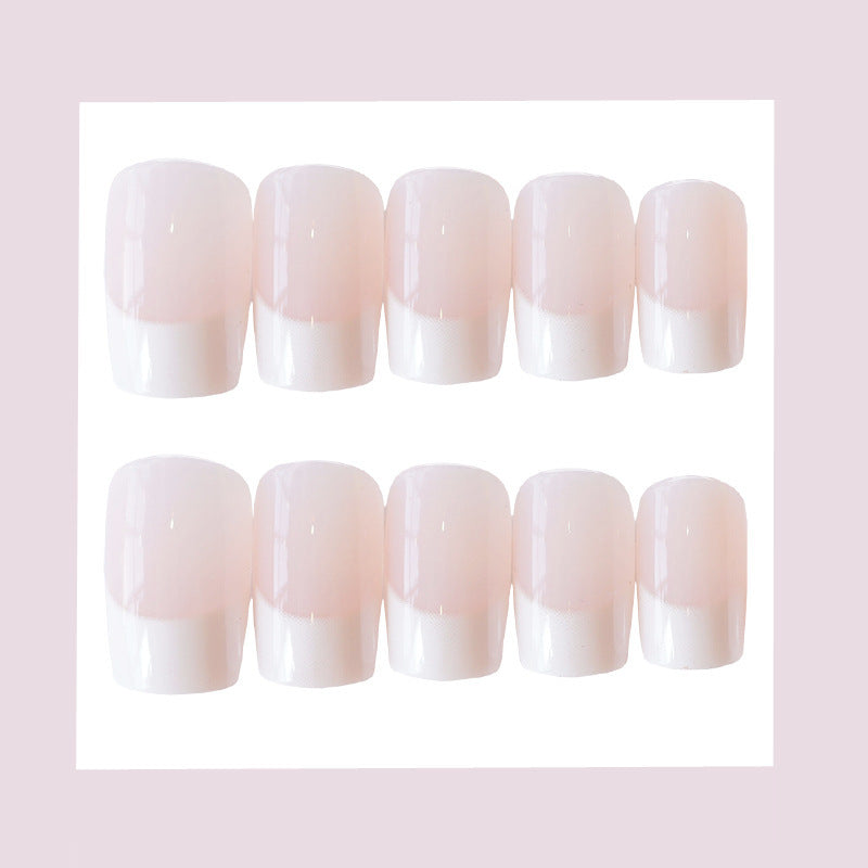 24 Pieces Of French Long Fake Nails - Fashionner