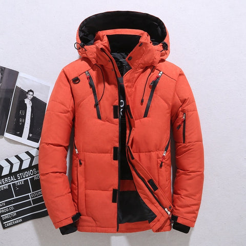 Veste à Capuche Coupe-Vent d'Extérieur Manteau de Sport Décontracté avec Poches Vêtements Chauds pour Hommes
