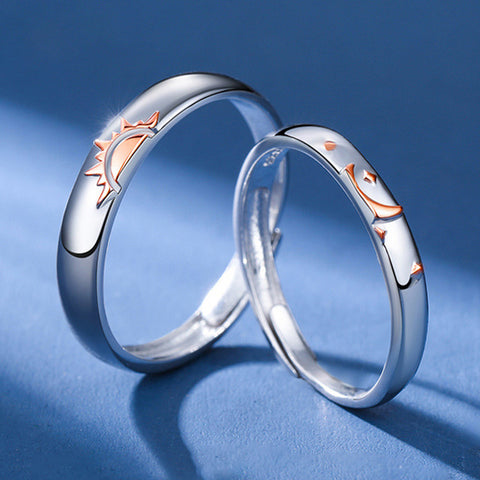 Bague de couple en argent sterling S925