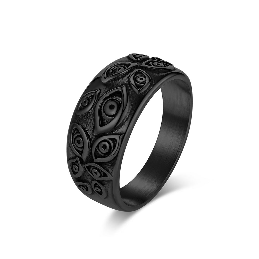 Buy Retro Evil Eye Titanium Steel Ring For Men online at Fashionner.