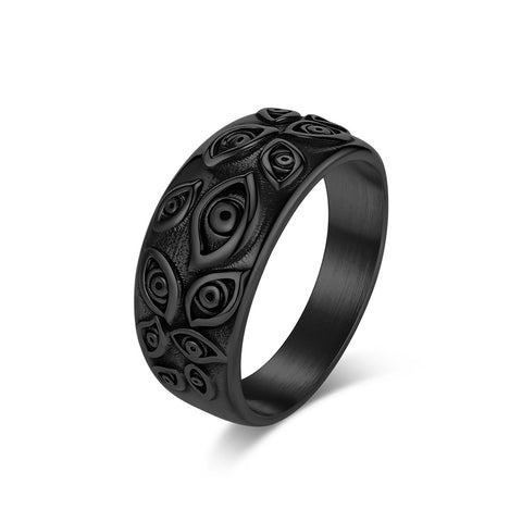 Buy Retro Evil Eye Titanium Steel Ring For Men online at Fashionner.