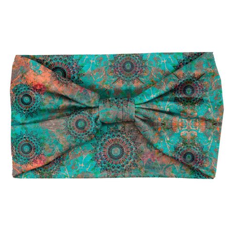 Bandeau pour cheveux avec fleurs de Datura, élastique et absorbant la transpiration, accessoires pour cheveux larges pour femmes