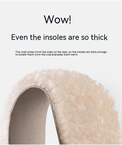 Thick Cotton Shoes Winter Fleece-lined Warm Women's Mid-calf Lightweight Non-slip Snow Boots - Fashionner