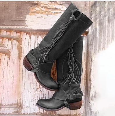 Korean Style High Tube Long Rider Boots - Fashionner