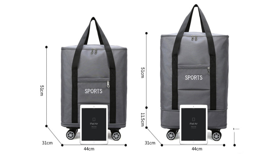 Removable Universal Wheel Large Capacity Expansion Storage Bag - Fashionner