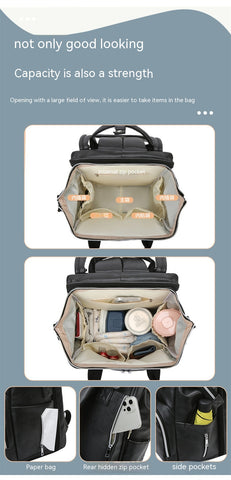 Portable Shoulder Multi-functional Dry Wet Separation Anti-mosquito Baby Diaper Bag - Fashionner