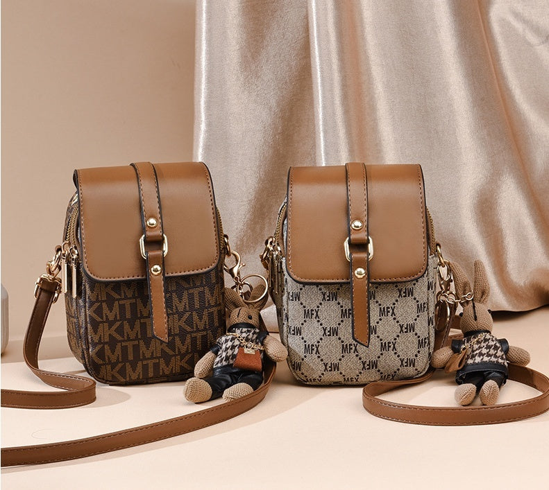 Women's Retro Multi-layer Messenger Mobile Phone Bag - Fashionner