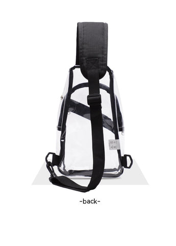 Sac de poitrine transparent étanche en PVC pour homme