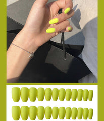 Frosted ballet fake nails - Fashionner