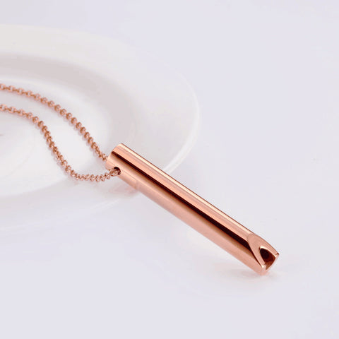 Collier de respiration Réglable Respiration Soulagement de la pression Ornement Bijoux de décompression en acier inoxydable