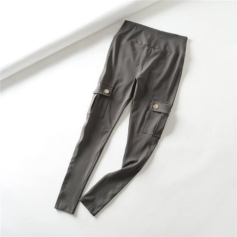 Skinny slim high elastic gym pants - Fashionner