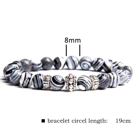Bracelet en perles de pierre volcanique pour couple et yoga
