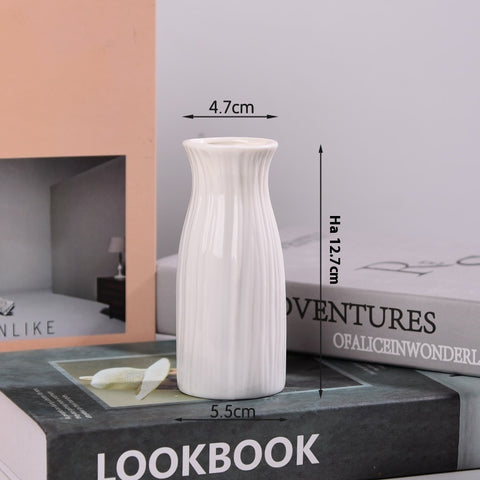 Petit vase en céramique Mini arrangement floral Hydroponique Ornements décoratifs simples