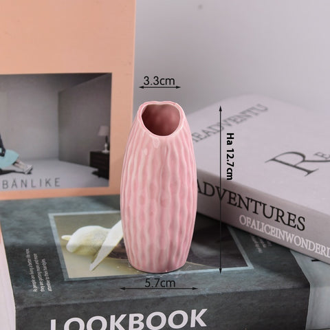 Petit vase en céramique Mini arrangement floral Hydroponique Ornements décoratifs simples