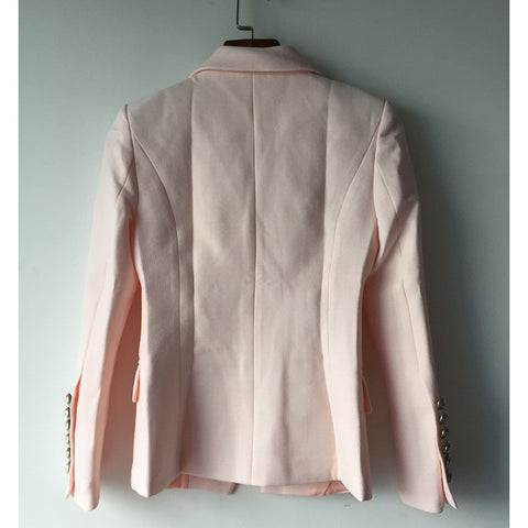 Blazer cintré rose pour femme