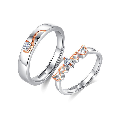 Bague de couple Ailes d'ange