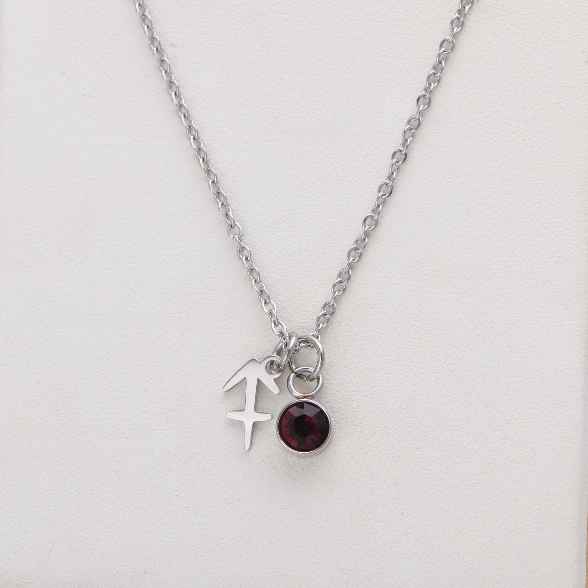 Buy Western Birthstone Necklace With 12 Zodiac Gemstone Pendants online at Fashionner.