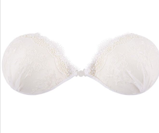 Buy Lace Invisible Bra Gathered Breathable Invisible Bra Silicone Chest Underwear Wholesale online at Fashionner.