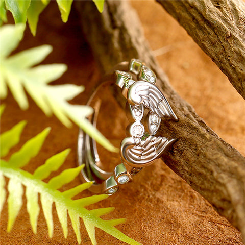 Bague de couple Angel Wings diamant