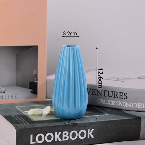 Petit vase en céramique Mini arrangement floral Hydroponique Ornements décoratifs simples