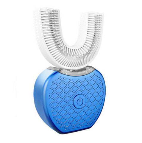 Brosse à dents électrique automatique intelligente 360 degrés étanche en forme de U, blanchissante, lumière bleue, chargement USB