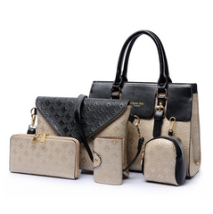 A set of Luxury Leather Handbags Black - Fashionner