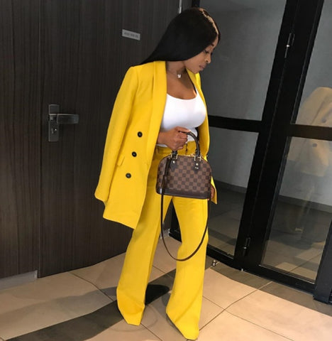 Blazer jaune pour femme