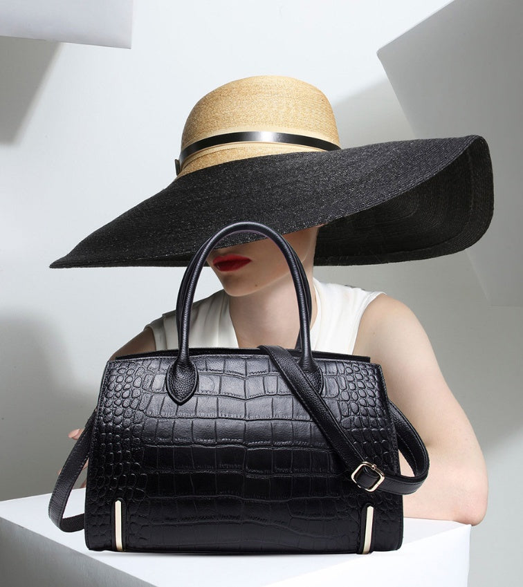 Leather handbags casual ladies handbag shoulder diagonal package - Fashionner