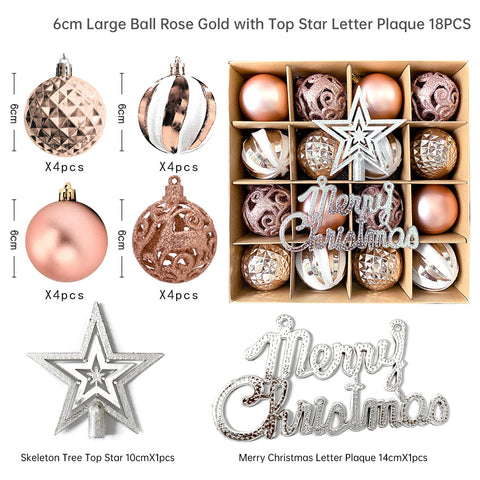 Décoration de Noël 6cm boule électrolytique boule en plastique boule peinte de forme spéciale cadeau de boule de Noël pendentif de sapin de Noël