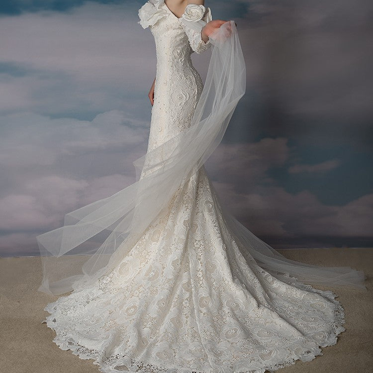 Off Shoulder Super Immortal Slim Fit Slim Fishtail Dress - Fashionner