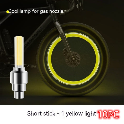 Neon Lights Tyre Wheel Valve Cap Light LED Car Tire Valve Caps Air Cover Tire Rim Valve Wheel Stem Cap Bike Light - Fashionner