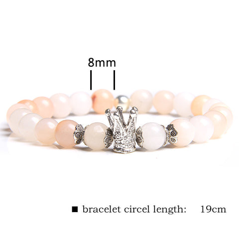 Bracelet en perles de pierre volcanique pour couple et yoga