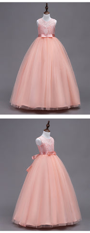 Girls Party Performing Dresses Net Yarn Show Host Princess - Fashionner