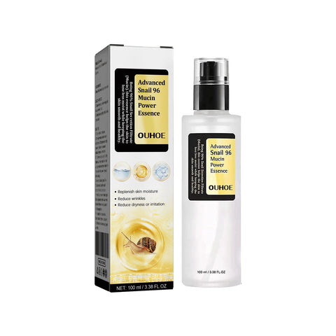 Sérum Réparateur Puissant à la Bave d'Escargot 96%, 100 ml (3.38 fl.oz), Sérum Hydratant Visage au Filtrateur de Sécrétion d'Escargot pour Peaux Ternies et Rides Fines, Soin Coréen - Liquide Réparateur Puissant au Collagène d'Escargot