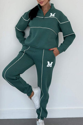 Ensembles survêtement femme 2 pièces – Pull sans capuche et pantalon de jogging ample tendance avec poches