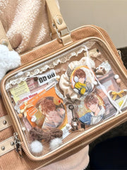 Women's Corduroy Large Capacity Commuter Shoulder Bag - Fashionner