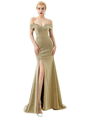Robe de soirée sirène fendue pour femme