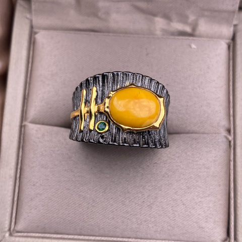 Buy Exaggerated-Style S925 Silver Inlaid Ring online at Fashionner.