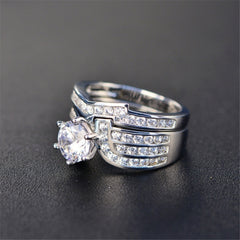 Engagement Zircon Micro-inlay Ring Couple Ring Super