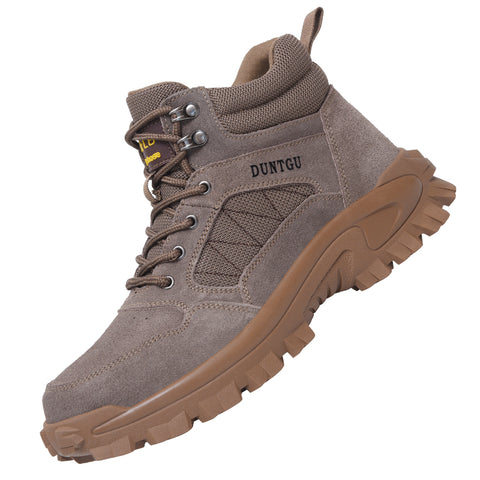 Safety Shoes Anti-Smashing Anti-Piercing Steel Toed Men's Shoes Wear-Resistant Anti Skid Boots Plus Velvet Work Shoes - Fashionner