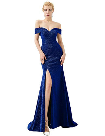 Robe de soirée sirène fendue pour femme
