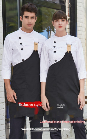 Men's Autumn Hotel Chef Breathable Catering Long Sleeve Tooling Uniform